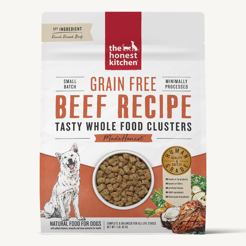 Honest Kitchen Whole Food Clusters Grain Free Beef Recipe