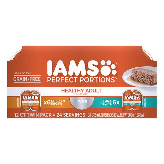 Iams Perfect Portions Healthy Adult Pate Chicken & Tuna Multipack Wet Cat Food