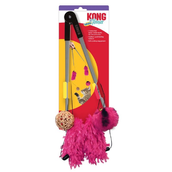 Kong feather teaser cat deals toy