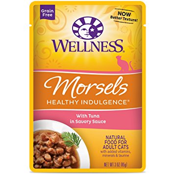 Wellness Healthy Indulgence Morsels with Tuna Wet Cat Food