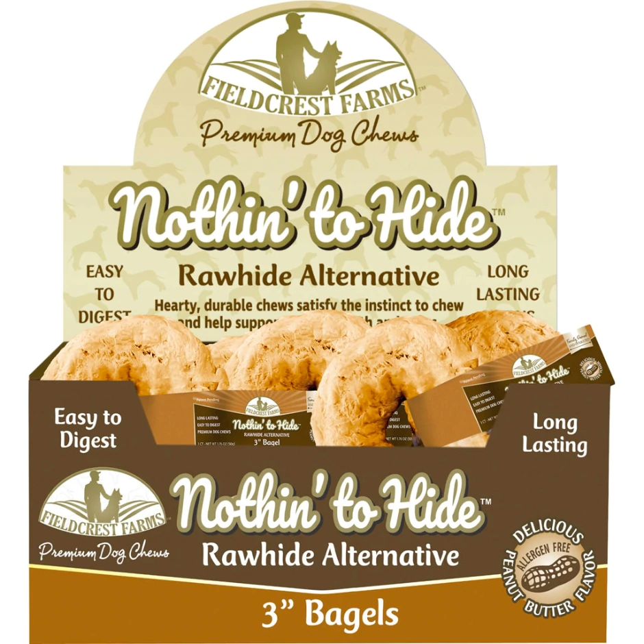Fieldcrest Farms Nothin' to Hide Rawhide Alternative Peanut Butter Bagel