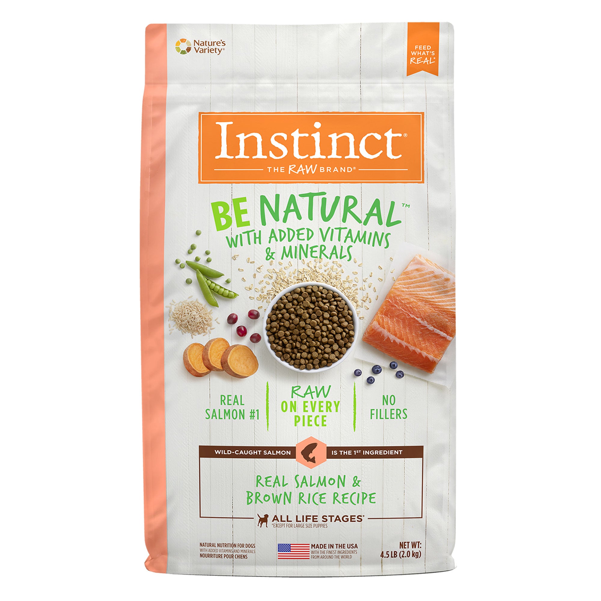 Nature's Variety Instinct Be Natural Salmon & Brown Rice Dry Dog Food