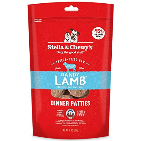 Stella & Chewy's Dandy Lamb Grain Free Dinner Patties Freeze Dried Raw Dog Food