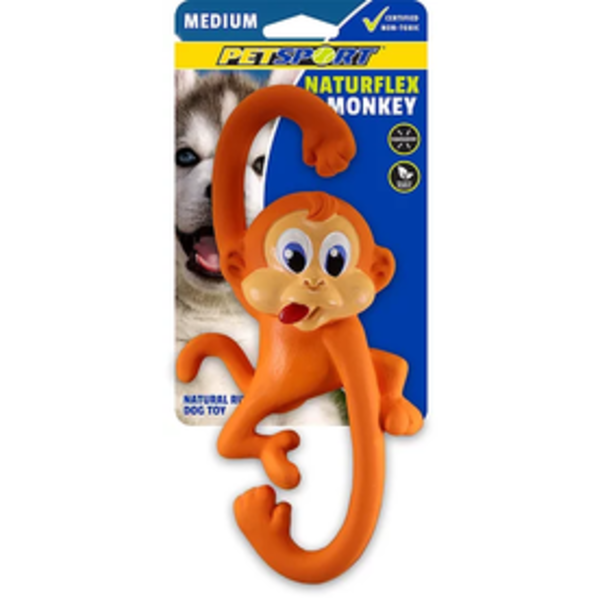 Petsport NaturFlex Monkey Squeek Toy