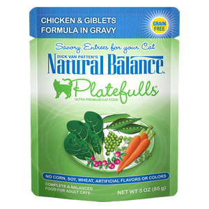 Natural Balance Platefulls Chicken & Giblets Formula in Gravy Wet Cat Food