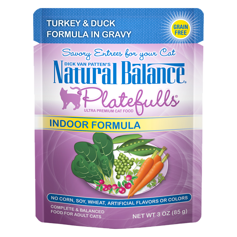 Natural Balance Platefulls Indoor Turkey & Duck Formula in Gravy Wet Cat Food