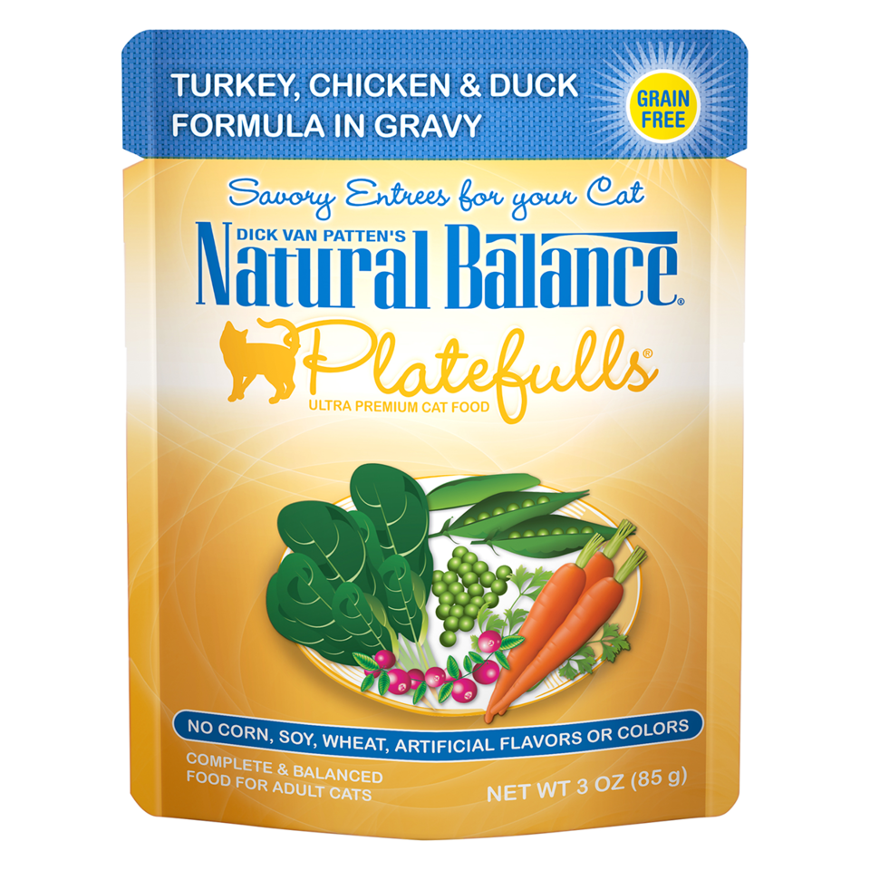Natural Balance Platefulls Turkey, Chicken & Duck Formula in Gravy Wet Cat Food