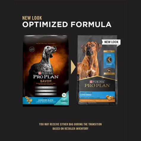 Pro Plan Adult Large Breed Shredded Blend Chicken Rice Formula Dry Dog Food