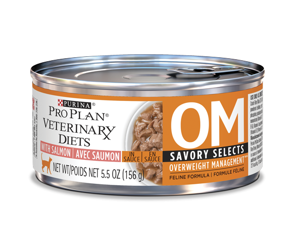 Purina Pro Plan Veterinary Diets OM Overweight Management Savory Selects Salmon Wet Cat Food