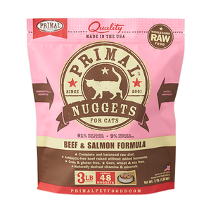 Primal Cat Frozen Beef & Salmon Nuggets