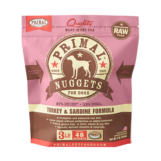 Primal Frozen Turkey & Sardine Nuggets