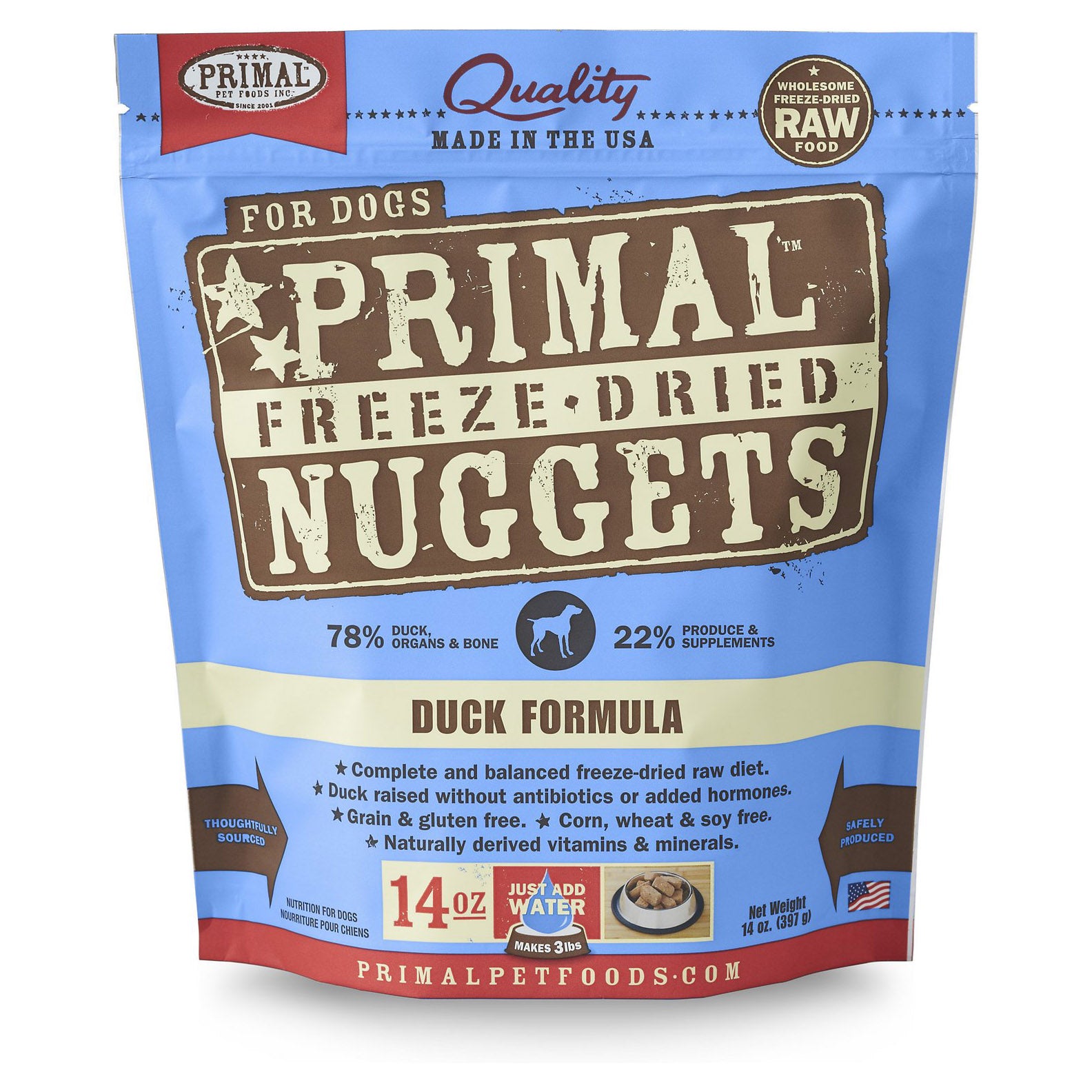 PrimalFreeze Dried Nuggets Duck