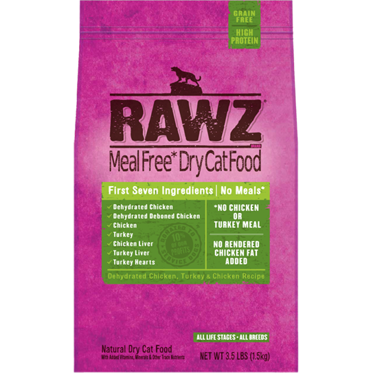 RAWZ Meal Free Dehydrated Chicken and Turkey Dry Cat Food