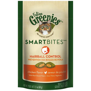 Greenies Feline Smart Bites Hairball Control Chicken