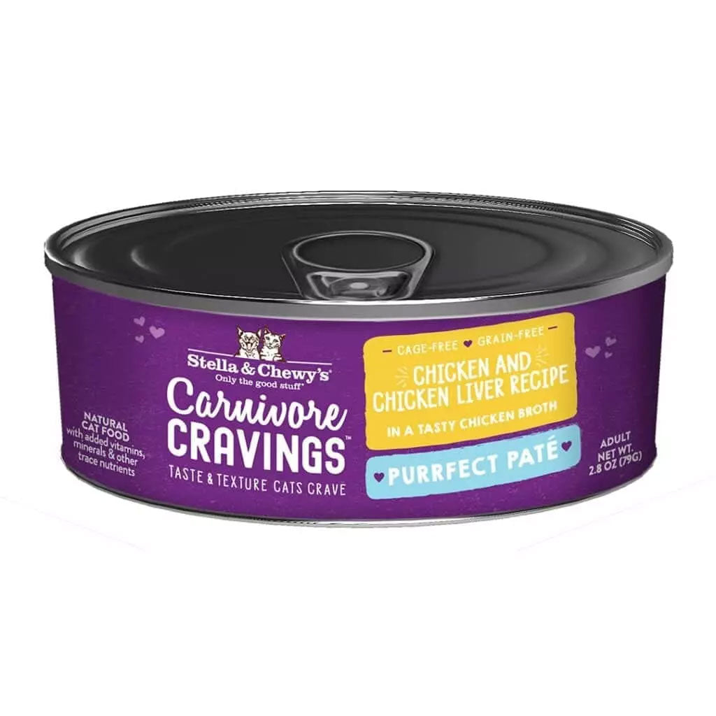Stella & Chewy's Carnivore Cravings Purrfect Pate Chicken & Chicken Liver Recipe Wet Cat Food
