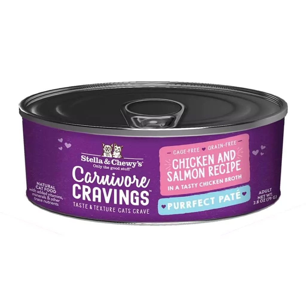 Stella & Chewy's Carnivore Cravings Purrfect Pate Chicken & Salmon Recipe Wet Cat Food