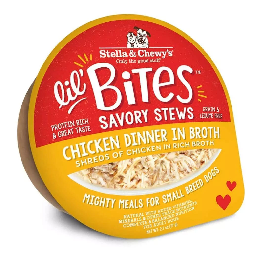 Stella & Chewy's Lil' Bites Savory Stews Chicken Dinner in Broth Wet Dog Food