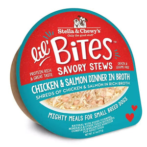 Stella & Chewy's Lil' Bites Savory Stews Chicken & Salmon Dinner in Broth Wet Dog Food
