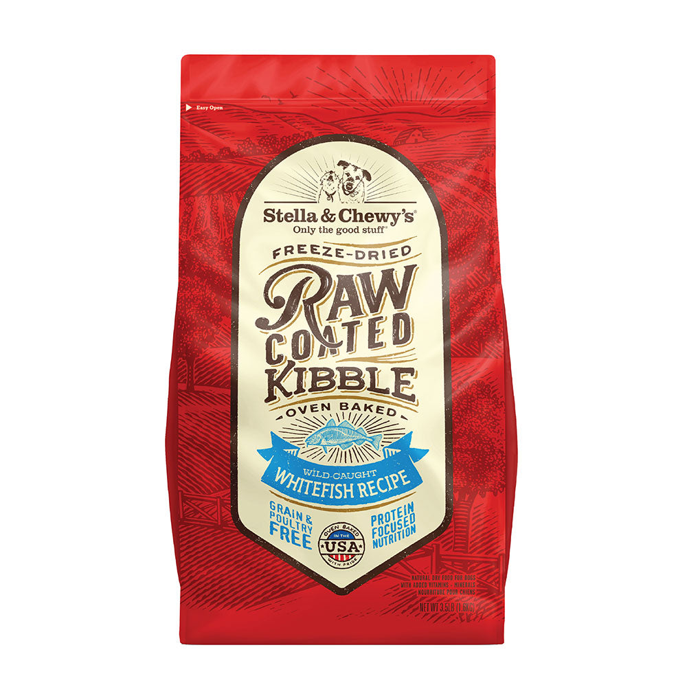 Stella & Chewy's Raw Coated Kibble Whitefish Dry Dog Food
