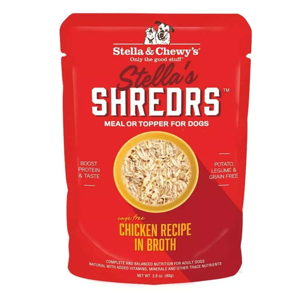 Stella & Chewy's Stella's Shredrs Chicken Recipe in Broth Wet Dog Food