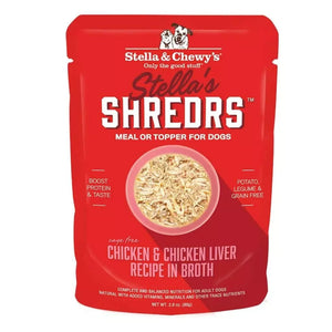 Stella & Chewy's Stella's Shredrs Chicken & Chicken Liver Recipe in Broth Wet Dog Food