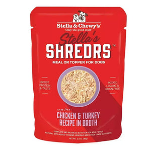 Stella & Chewy's Stella's Shredrs Chicken & Turkey Recipe in Broth Wet Dog Food
