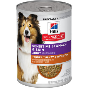 Science Diet Adult Sensitive Stomach & Skin Tender Turkey & Rice Stew Wet Dog Food