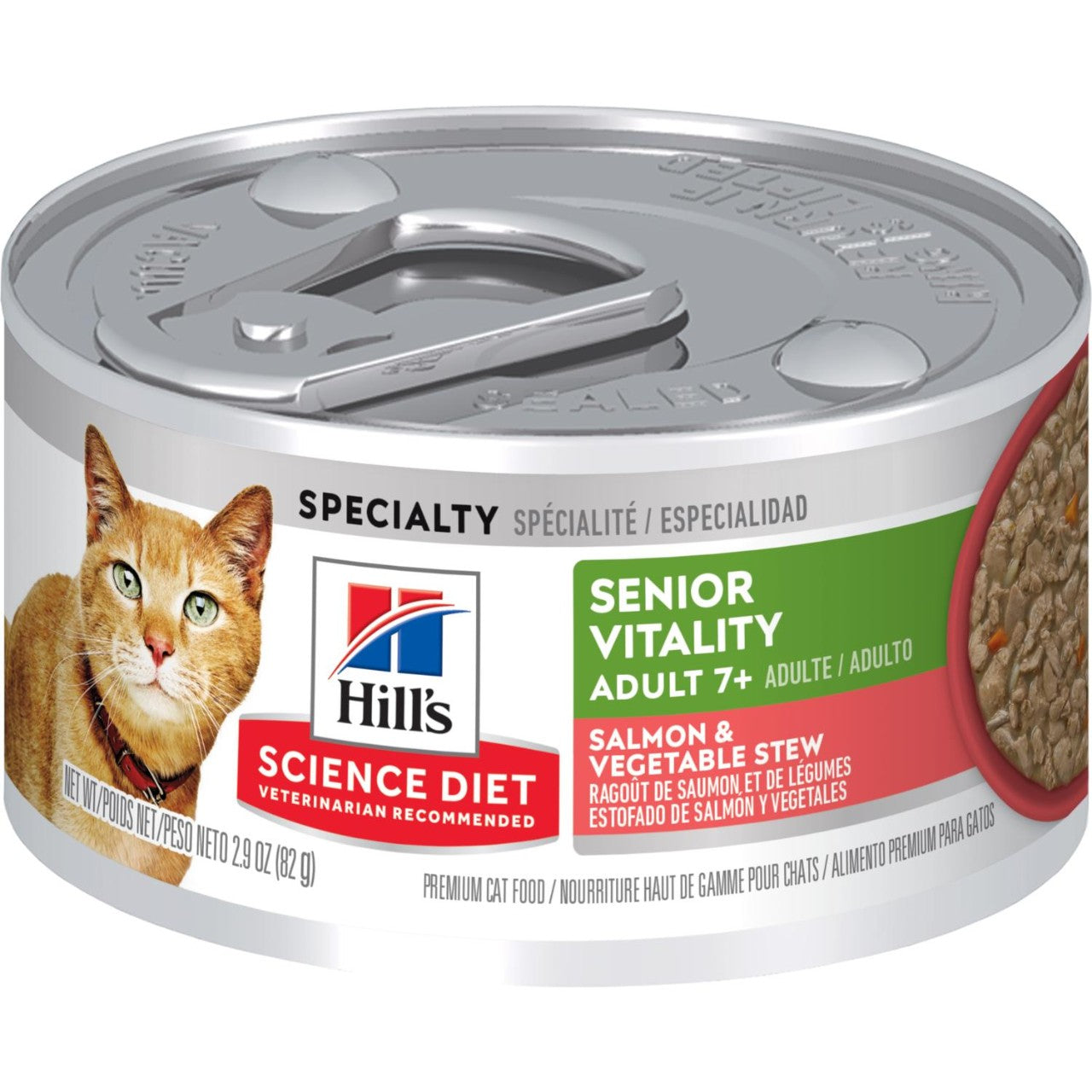 Science Diet Cat Adult 7+ Senior Vitality Salmon & Vegetable Stew Wet Cat Food