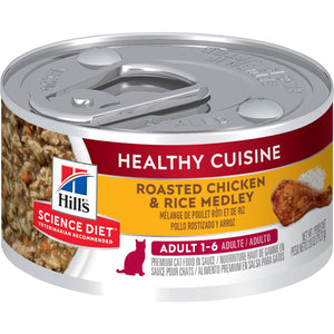 Science Diet Adult Healthy Cuisine Roasted Chicken & Rice Medley Wet Cat Food