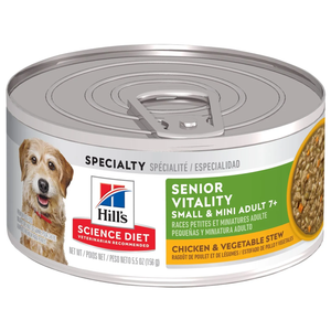 Science Diet Adult 7+ Senior Small & Mini Breed Vitality Chicken & Vegetable Stew Wet Dog Food