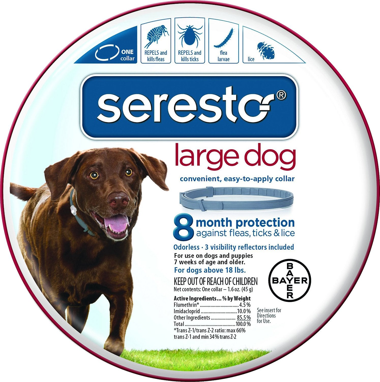 Seresto Flea & Tick Collar for Large Dogs 18+ lb.