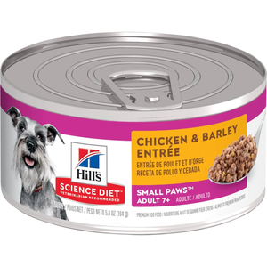 Science Diet Adult 7+ Small Paws Chicken & Barley Entree Wet Dog Food