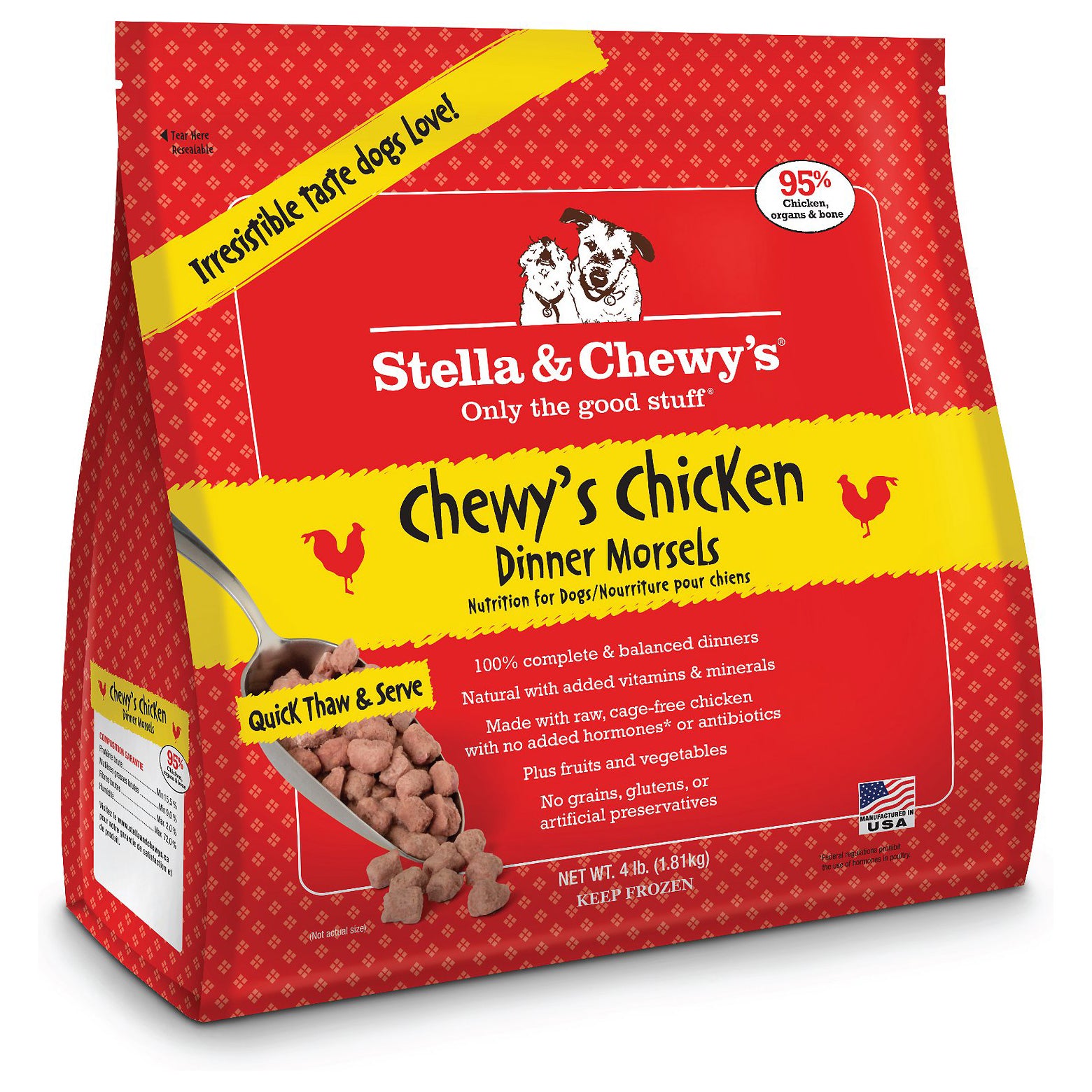 Stella & Chewy's Frozen Chewy's Chicken Dinner Morsels Dog Food