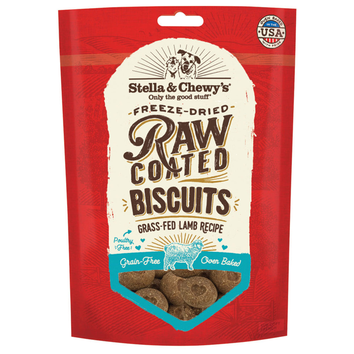 Stella & Chewy's Raw Coated Biscuits Grass-Fed Lamb Dog Food