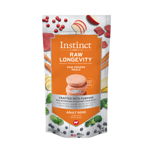 Instinct Raw Longevity Grass-Fed Beef Patties Frozen Dog Food
