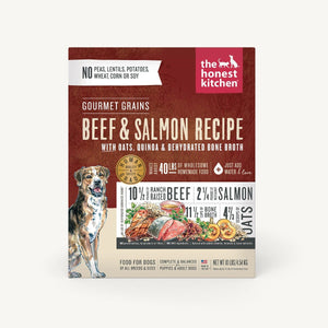 The Honest Kitchen Gourmet Grains Beef & Salmon Recipe with Oats, Quinoa & Dehydrated Bone Broth Dehydrated Dog Food