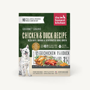 The Honest Kitchen Gourmet Grains Chicken & Duck Recipe with Oats, Quinoa & Dehydrated Bone Broth Dehydrated Dog Food