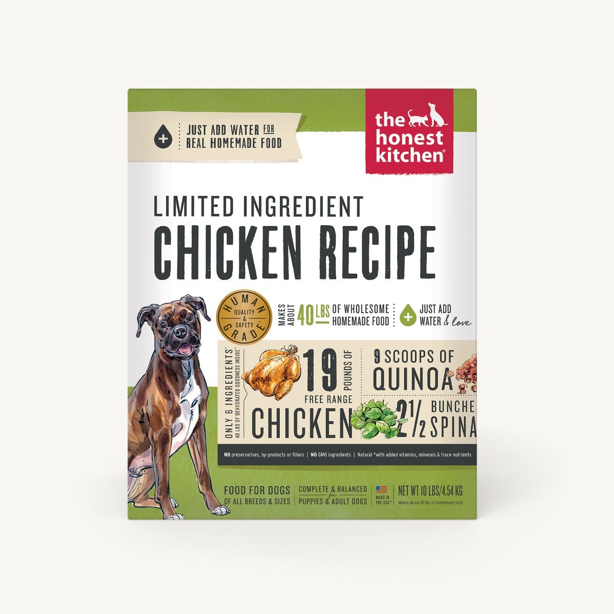 Honest Kitchen Grain Free Limited Ingredient Chicken Recipe Dehydrated Dog Food