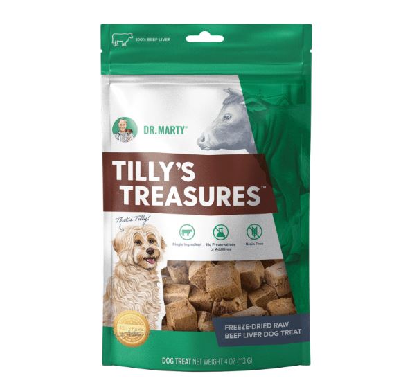 Dr. Marty Tilly’s Treasures 100% Freeze-Dried Raw Beef Liver Dog Treats