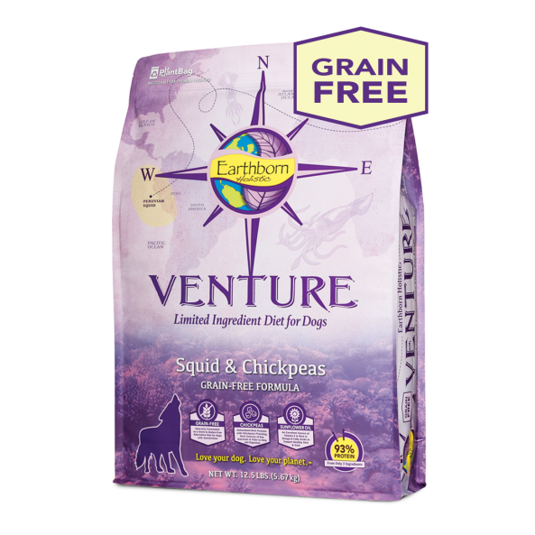 Earthborn Venture Grain Free Squid and Chickpeas Dry Dog Food