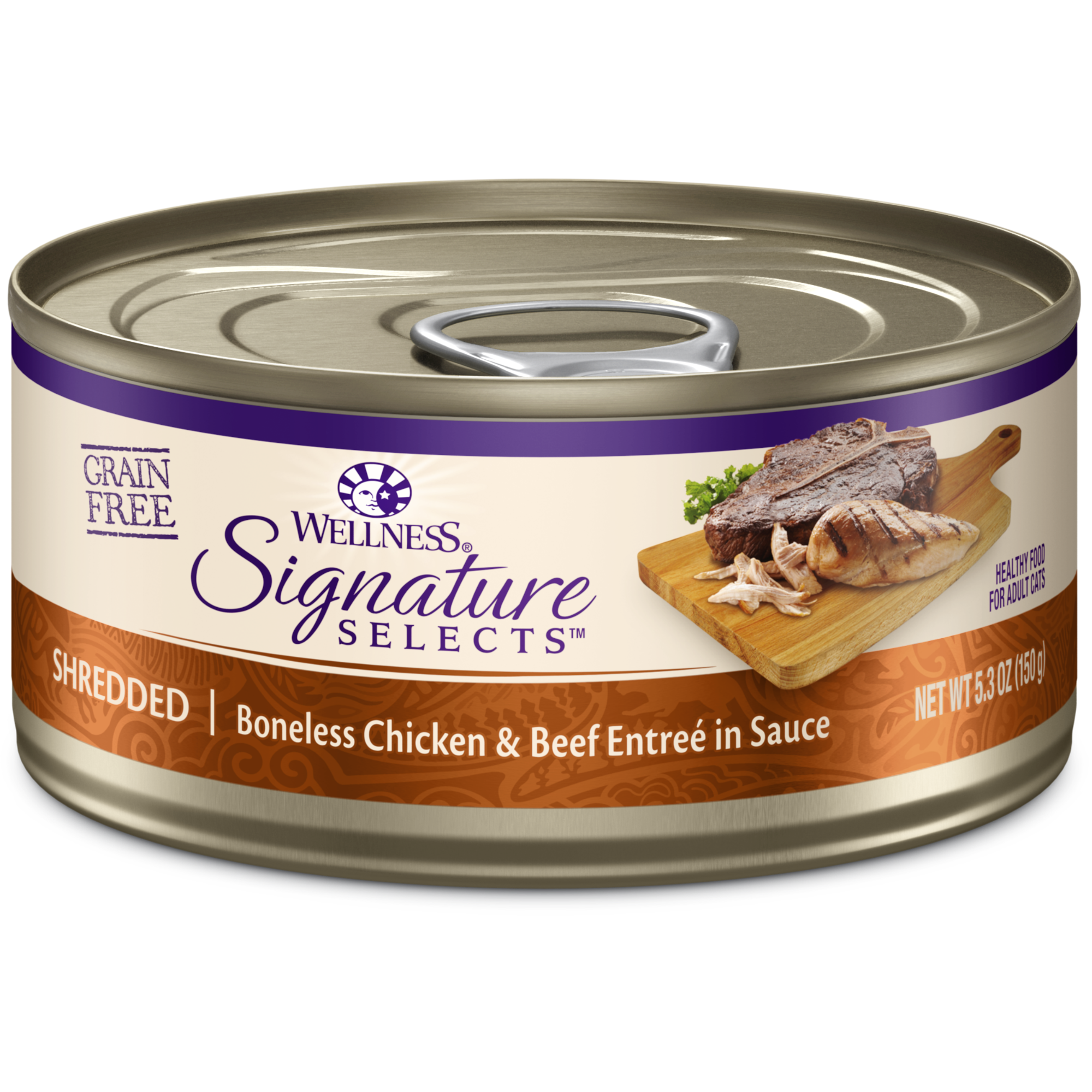 Wellness Signature Selects Shredded Chicken & Beef in Sauce Wet Cat Food