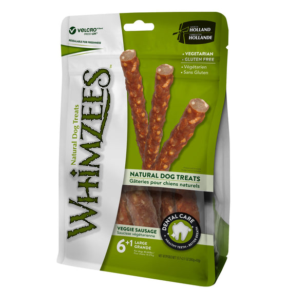 Whimzees Veggie Sausage Value Pack - Large (for dogs 40-60 lbs.)