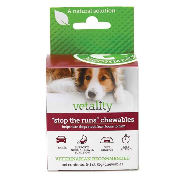 Vetality Stop the Runs Chewables for Dogs